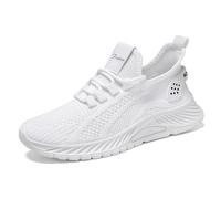 Womens Running Shoes Trail Sneakers with Memory Foam Platform Classic Walking Sport for Flat feet Plantar Fasciitis Spring Summer Hiking Trekking White
