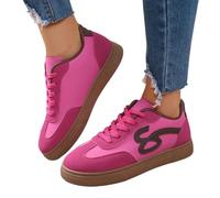 Womens Running Shoes Trainers Walking with Memory Foam comforble Waterproof rain Boots Summer Sport Outdoor Jogging Teens Hot Pink