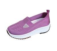 Womens Running Shoes Women Chunky Sneakers Zero Drop Sole Platform Classic Waterproof Rain Boots for Flat Feet Plantar Fasciitis Fashion Trainers Ladies Purple