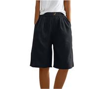 Womens Running Shorts Casual Lounge Bottoms Gym Ladies Soft Cycling Short High Waist Athletic Sweat Jogging Sport Workout Hiking Fashion with Big Pockets 01 Hot- Black