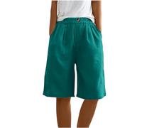 Women's Running Shorts with Pockets Summer Casual Lounge Bottoms Sweat Jogging Ladies Wide Leg Shorts Sport Workout Hiking Gym Cycling 01 Hot- Green