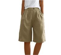 Women's Running Shorts with Pockets Summer Casual Lounge Bottoms Sweat Jogging Ladies Wide Leg Shorts Sport Workout Hiking Gym Cycling 00 Hot- Khaki