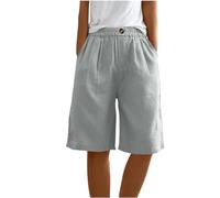 Women's Running Shorts with Pockets Summer Casual Lounge Bottoms Sweat Jogging Ladies Wide Leg Shorts Sport Workout Hiking Gym Cycling 01 Hot- Gray