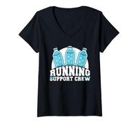 Women's Running Support Crew Jogger Jogging Run Runner Running V-Neck T-Shirt