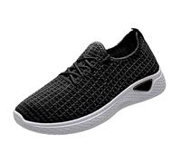 Womens Running Trainers Comfy Womens Slip on Shoes | Woven Mesh Fabric Uppers Park Run Morning Trainers Urban City Street Walk Shoes Flexible Nylon Lace Systems
