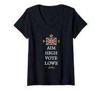 Women's Rupert Lowe British Patriot Proud United Kingdom Vote Lowe V-Neck T-Shirt