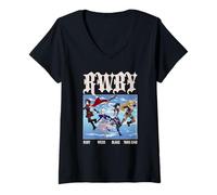 Womens RWBY Character Group Action Poses Anime Cartoon V-Neck T-Shirt