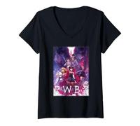 Womens RWBY Colorful Show Poster Anime Cartoon V-Neck T-Shirt