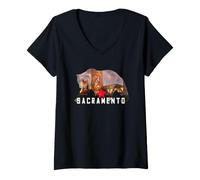 Women's Sacramento California State Bear Tee Souvenir Great V-Neck T-Shirt