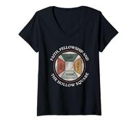 Womens Sacred Harp Singing Folk Music Singer Shape Note V-Neck T-Shirt