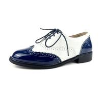 Women's Saddle Oxford Shoes 50s Black and White Two Tone Oxfords