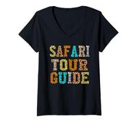 Women's Safari Tour Guide Zookeeper Costume Afric Wild Jungle V-Neck T-Shirt