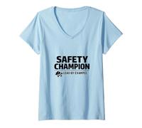 Women's Safety Champion - Lead by Example | Professional Gift Idea V-Neck T-Shirt