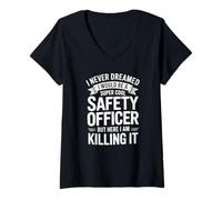 Women's Safety Officer Never Dreamed Would Be This Awesome V-Neck T-Shirt