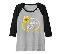 Womens SAFTA Design: Happiness is Being A SAFTA Raglan Baseball Tee