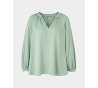 Women's Sage Green Viscose Twill Grandad Collar Shirt - Size: 12 - Savile Row Company