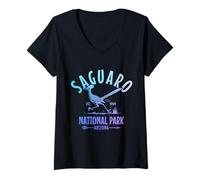 Womens Saguaro Tucson Arizona National Park Roadrunner Souvenir V-Neck T-Shirt
