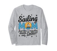 Women's Sailing Mom Like A Regular Mom Only Cooler Sailboat Long Sleeve T-Shirt