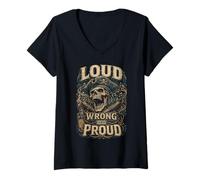 Women's Sailors Sea Shanty Loud Wrong and Proud V-Neck T-Shirt