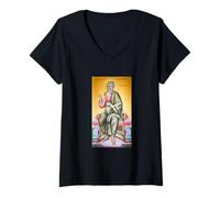 Womens Saint Andrew Catholic Martyr Icon V-Neck T-Shirt