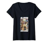Women's Saint Joseph Catholic Father and Worker V-Neck T-Shirt