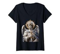 Women's Saint Michael the Archangel V-Neck T-Shirt