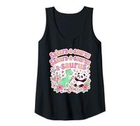 Womens Sakura A Saurus Cute Dinosaur Panda Spring Tank Top