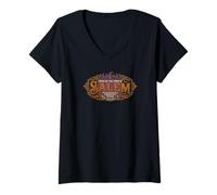 Women's Salem Coven Frequent Flyer Witchcraft Halloween V-Neck T-Shirt