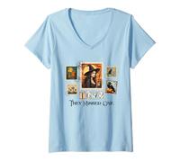 Womens Salem Witch They Missed One 1692 Halloween Postage Stamp V-Neck T-Shirt
