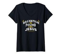 Womens Salvation is Found in Jesus Christ Catholic No Other Name V-Neck T-Shirt
