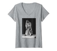 Womens Sam Kinison Breakthrough Stand-Up Comedian by Michael Grecco V-Neck T-Shirt