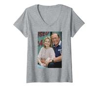 Womens Sam Mitchell & Frank Butcher Eastenders Daniella & Mike Reid V-Neck T-Shirt