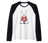 Womens Samoyed I Love Mom Samoyed Dog Mama Mother's Day Raglan Baseball Tee