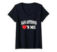 Women's San Antonio Loves Me V-Neck T-Shirt