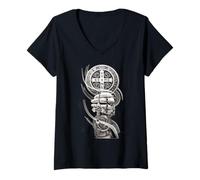 Womens San Benito, Medalla de San Benito V-Neck T-Shirt