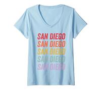 Womens San Diego V-Neck T-Shirt