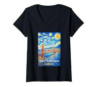 Women's San Francisco California V-Neck T-Shirt