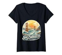 Women's San Francisco Matching San Francisco Vacation California V-Neck T-Shirt