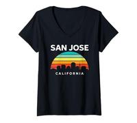 Women's San Jose California 408 Nor Cal Palm Bay Area Tech Silicon V-Neck T-Shirt
