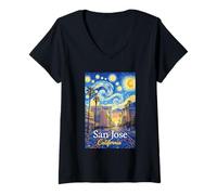 Women's San Jose California V-Neck T-Shirt