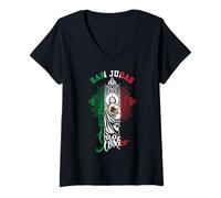 Womens San Judas Tadeo Viva Mexico Saint Jude Thaddeus Mexicans V-Neck T-Shirt