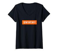 Womens Sanatani Minimal Sanatan Dharma Devanagari Sanksrit Typeface V-Neck T-Shirt