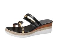 Women's sandal Open Toe Slide On Platform Mules with Metallic Straps Toe Loop Espadrille Wedge sandal Vintage Platform Slip On Wedge Slides Comfortable Beach Slides Chic Summer Footwear
