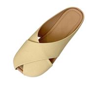 Women's Sandal Summer Chic and Comfortable - Hiking Sandals Closed Toe Women's Outdoor Sandals Slip On Shoes Bare Feet Flat Feet Breathable Casual Shoes Nude Feet, yellow, 6 UK