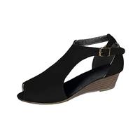 Women's Sandals and Trainers - Size 5 Black Dancing Shoes Garden Wellies High Heel Wide Calf Pull-On Fold-Up Ladies Shoes Size 6 1940s Style