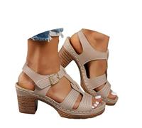 Women's Sandals Comfortable Toe Open Slip On High Heel Casual Footwear Spring And Summer Fashionable Chunky Heeled Slide Design Breeze Between Your Toes