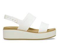 Crocs Women, Brooklyn Matte Wrap Low Wedge, Chalk/Tan, 3 UK Women