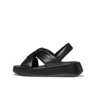 Women's sandals FitFlop F-Mode Knot Soft-Leather Flatform B/Strap Noir 38