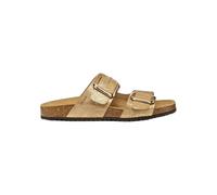 Geox Women's D BRIONIA R B Flat Sandal, LT Gold, 37 EU