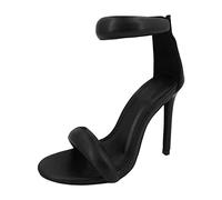 Women's Sandals High Heels Ceremony - Rubber Slippers Women Open Slippers Breathable Lightweight Slippers Large Numbers with Zipper Elegant Comfortable Fashion Summer Work Slippers Wedding, Black, 5